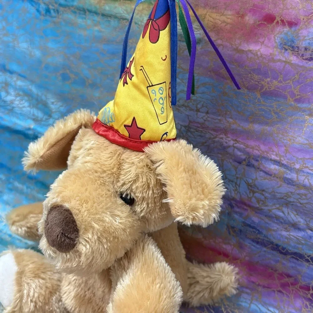 Dan Dee Collectors Choice Happy Birthday Hat Dog Plush With Hat 8”